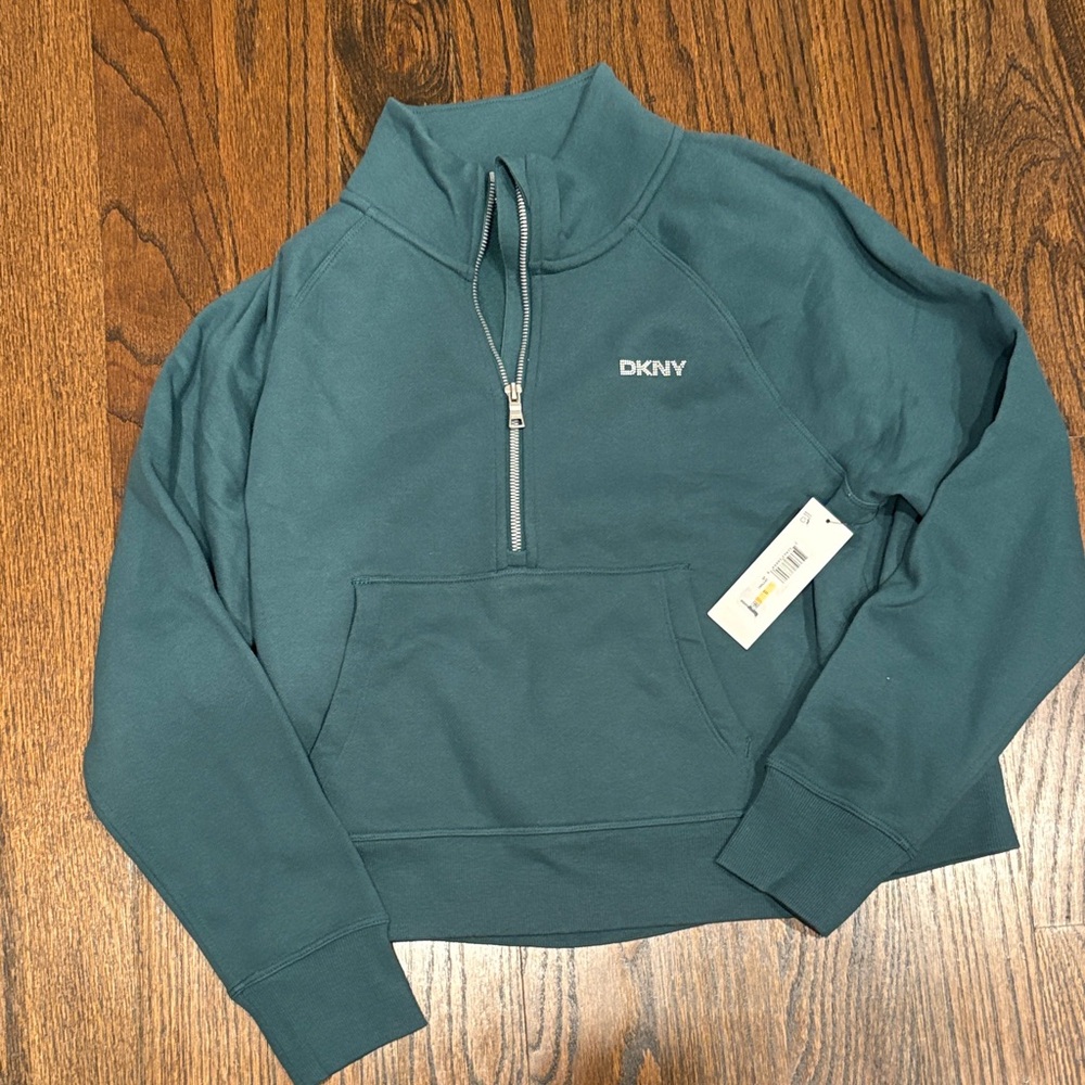NWT DKNY Half Zip-Up Sweater